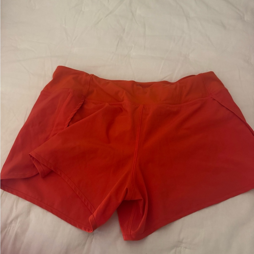 CRZ YOGA Vibrant Red Athletic Shorts